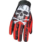Hot Leathers GVM3003 Flag Skull Mechanics Glove