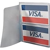 MARSHAL Men's Transparent Modern Functional Wallet Insert, Zip Pocket, 6 Pages, Holds 24 Cards/Pictures