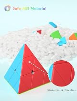 ROXENDA Pyramid Speed Cube Original Triangle Pyraminx Puzzle Stickerless view 8