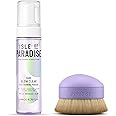Isle of Paradise Glow Clear Kit - Dark - Clear Tanning Mousse with Kabuki Body Brush - Vegan and Cruelty Free - Color Correcting Actives for Natural Glow - Sunless Tanning Mousse with Blending Brush