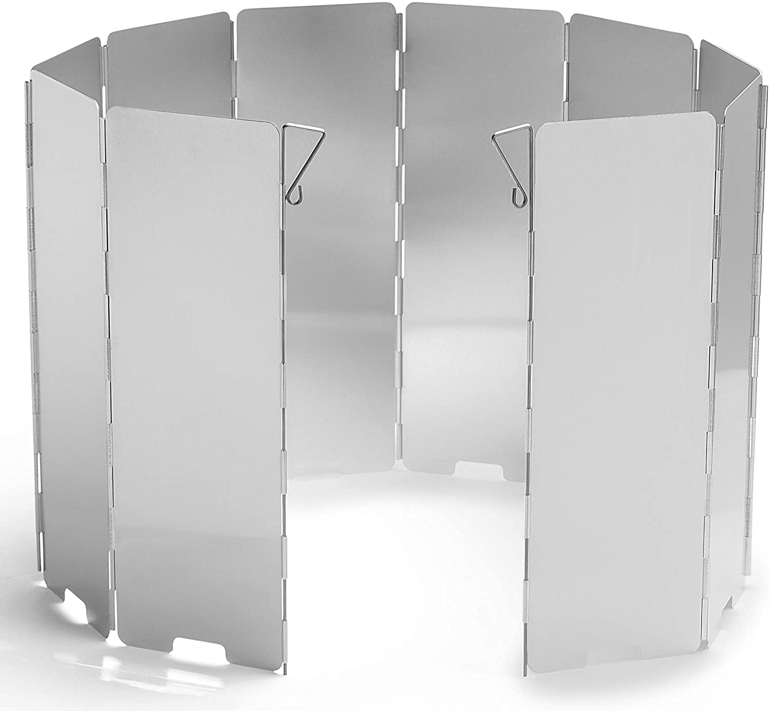 Tiardey Camping Stove Windscreen 10 Plates Aluminum Folding Portable with Carry Bag,for Camping Picnic,Backpacking,Cooking