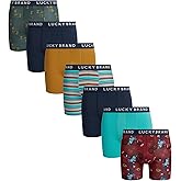 Lucky Brand Mens Boxer Briefs - 7 Pack 6'' Inseam Mens Underwear Boxers
