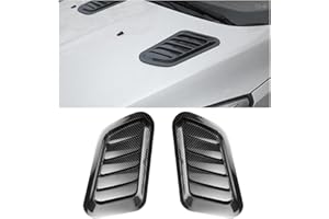 Blilo Car Hood Vents, 2PCS Universal Hood Air Vents for Car Hood Scoop, Bonnet Vent Hood Air Intake Trim Cover (Carbon Fiber)