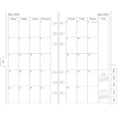 newestor 2026-2027 Planner Refill, Monthly, 3-3/4" x 6-3/4", Jul 2026 to Dec 2027, Personal/Portable Size