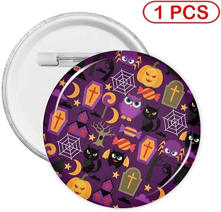 Amazon Co Jp イースター かぼちゃ 黒い猫 缶バッジ ボタンバッジ 缶バッチ ピンバッチ バッジ コレクション Badge Button ボタンブローチ おもちゃ雑貨 工芸品 簡単 軽量 リュック トートバッグ ラペルピン ジャケット Toys