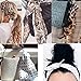 6 Pack Leopard Print Big & Long Scrunchie Hair Scarf, Polka Dot Snake Skin, Ribbon Chiffon Strong Elastic Hair Bands Rope Scrunchy, Bun Hair Ties Bobbles, Scarves for Women Girls, Bow Ponytail Holder