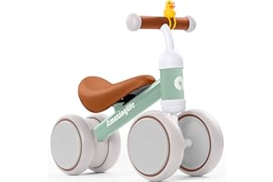 Baby Balance Bike for 1 Year Old, Toddler Balance Bike Toys for 10-24 Months, No Pedal Infant 4 Wheels Bicycle Toys for Boys 