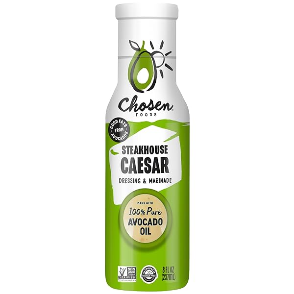 CHOSEN FOODS AVOCADO OIL-BASED CAESAR DRESSING AND MARINADE,...