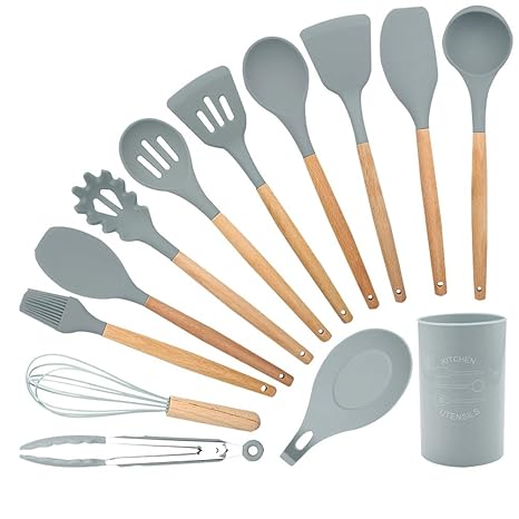 Fidgetkute 13pcs Set Silicone Cooking Utensils Set Nonstick