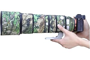 FUJING Chasing BIRDSWaterproof Lens Cover for Sony FE 200-600mm F5.6-6.3 G OSS-Green Leaf Camouflage