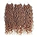 MOBOK 6Pcs/Lot Honey Blonde Goddess Locs Crochet Hair For Black Women Pre Loop Curly Faux Locs 14 Inch Blonde Braiding Hair Soft Synthetic Wavy Faux Locs Hair Extension (14inch(6packs), 27)