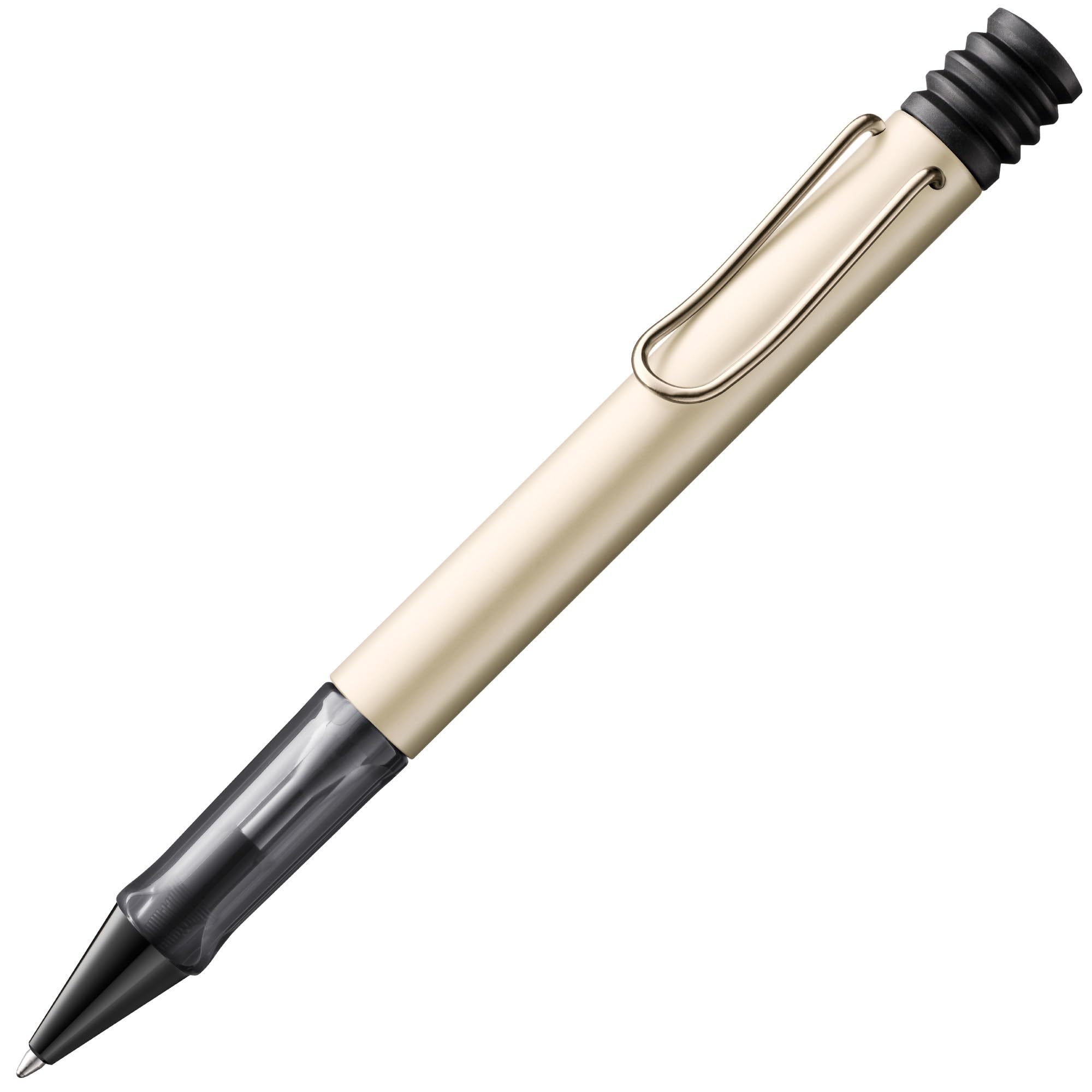 Lamy Lx palladium Ballpoint Pen - lightweight Pen with transparent, ergonomic grip & line width M - anodized aluminum body – including largecapacity refill M 16 in black & metal case