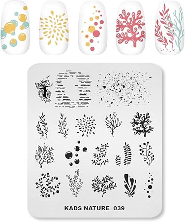 Amazon Kads ネイルスタンププレート 植物 ナチュラル系 スタンピングネイルプレート ネイルステンシル ネイルアート用品 Na039 Kads ネイルスタンパー ステンシル 通販