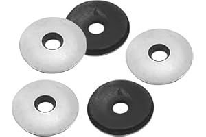 PATIKIL 7/32" x3/4" EPDM Bonded Sealing Washers, 100 Pieces 201 Stainless Steel Bonded Sealing Neoprene Rubber Washers Gasket