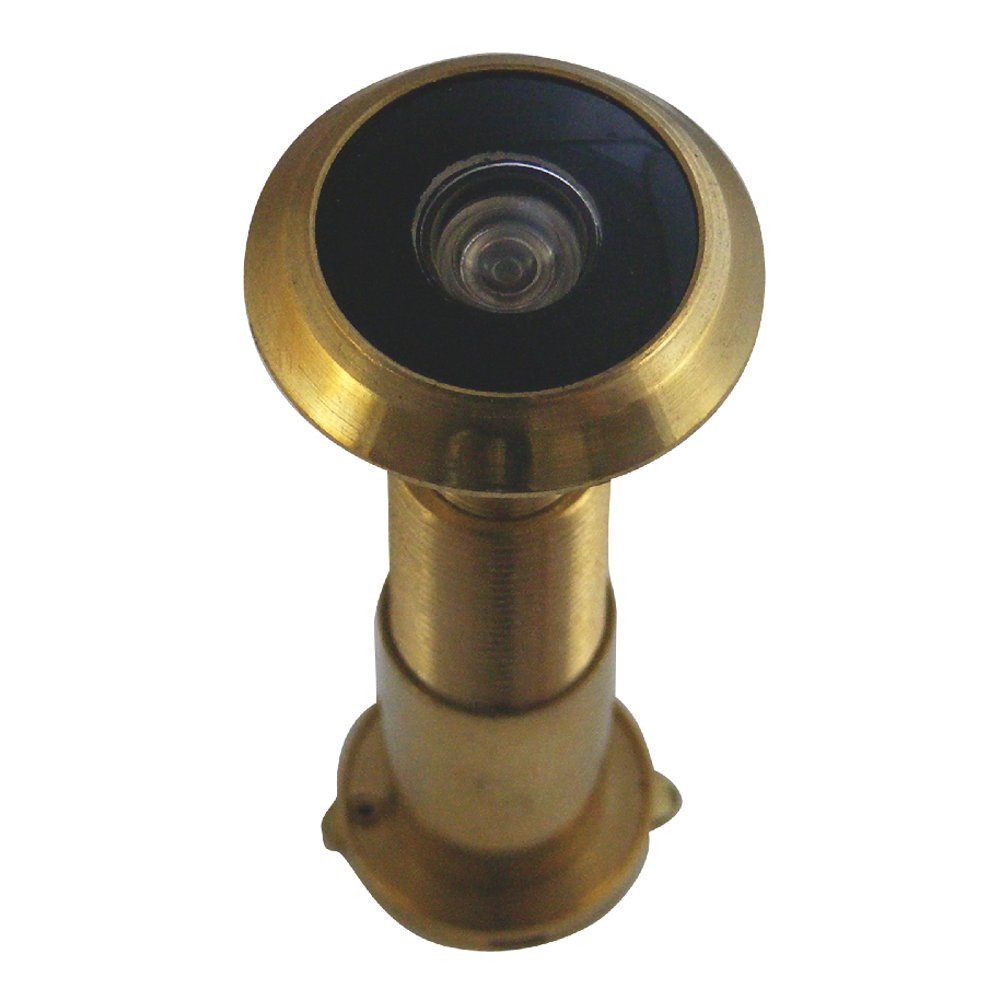 Yale V-8V001-GL Wide Angle Door Viewer, Fits Doors 25 mm to 59 mm Thick, Polished Brass Finish, Standard Security, Visi Packed, Suitable for External Wooden Doors