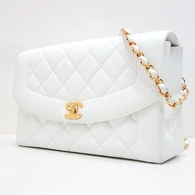 Amazon シャネル バッグ マトラッセ チェーンショルダー キャビアスキン ホワイト 白 Abランク A Chanel ショルダー バッグ