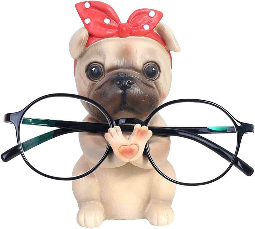 Konrisa Glasses Stand Holder Spectacle Display Stand Sunglasses Eyeglass Holder Creative Reading Glasses Holder for men Women Home Office Decoration Car Ornament Christmas Gift