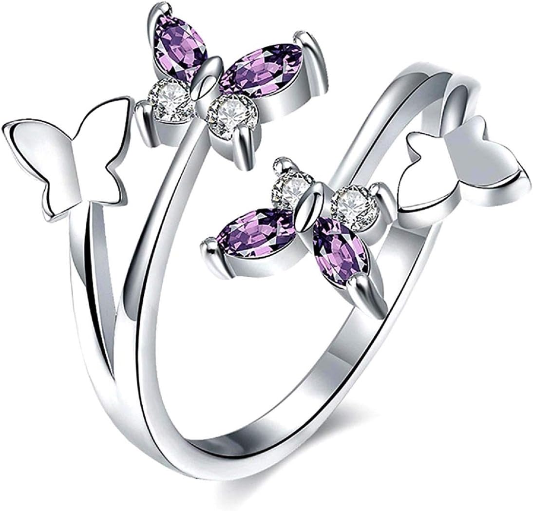 University Trendz Latest Pattern Butterfly Open Ring for Girls and Women