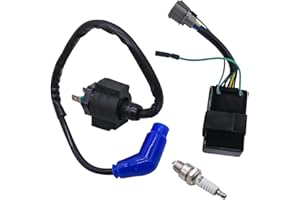 Cylinman Ignition Coil + CDI + Spark Plug Kit Fit for Honda Rancher TRX 350 TRX350 TRX350FE TRX350FM 2x4 4x4 ES S 2000-2005 Replace for 30410-HN5-671, 30400-HN5-305