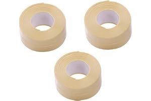 Hoomall PVC Caulk Strip,3PCS Beige 0.86in*10.5ft Waterproof Self-Adhesive Sealant Tape Collision Avoidance Tape, Caulking Tape for Protecting Bathroom Kitchen Toilet Sink Edges