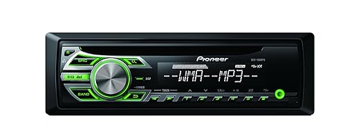 title=Pioneer DEH-150MPG Autoradio CD, Display LCD, AM/FM, 200 W, Display Nero/Verde