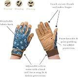 Kent & Stowe Comfort Gardening Gloves Flutter Bugs Green Medium Pruning Weeding view 3