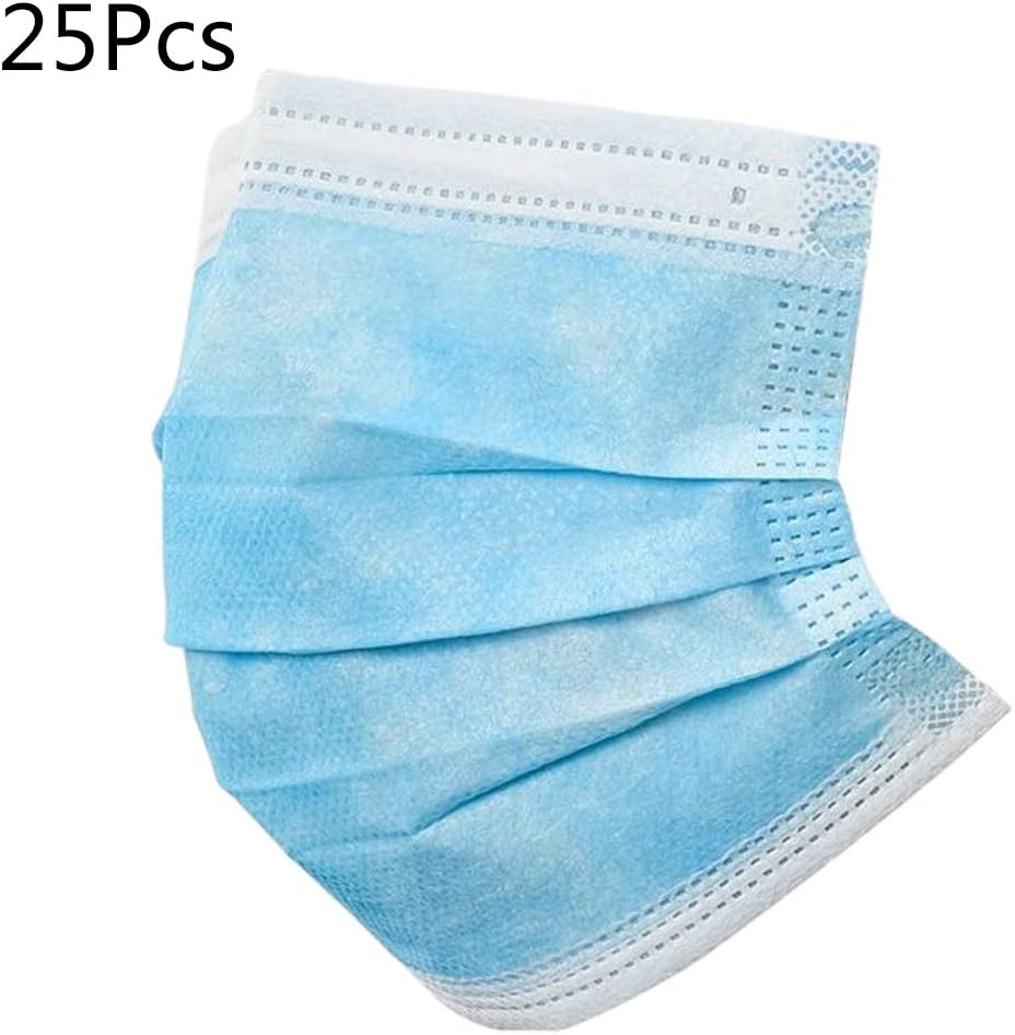 NINGYE 25 pcs 3-Ply FACE Protector with Ear Loops (Blue)