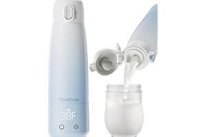 MOMFREE Portable Bottle Warmer for Breastmilk: Baby Milk Warmers with Smart Touch LED Temperature Control | Food-Grade Cordless On The Go Heating Bottles - 5 Mins Quick Milk Heating & Water 12 Ounces