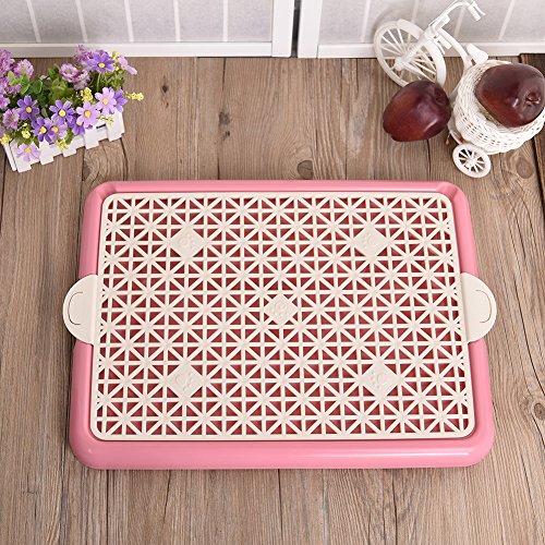 Small Sized Pet Dog Toilet Indoors House Training Tray Urinal Pads for Small Medium Dogs Cats Pink - Thumbnail 2