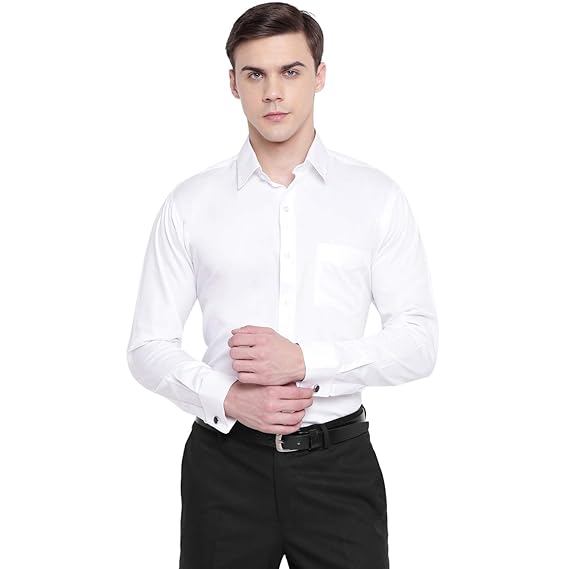 white slim fit formal shirt