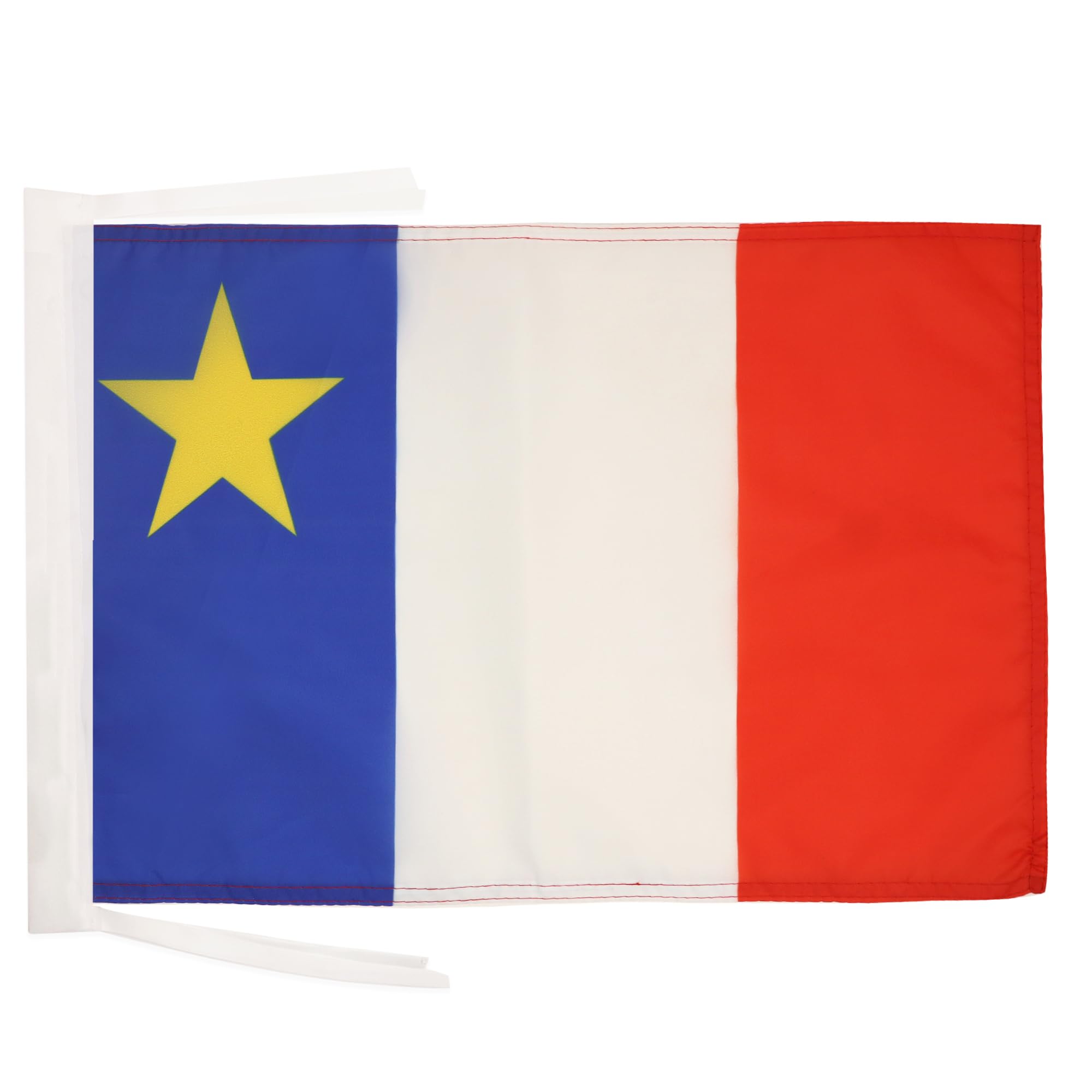 AZ FLAG - Acadia Flag - 18'' x 12'' - 100% Polyester Canada - Acadian Small Banner with Two Cords - Fade Resistant - Vivid Colors - 18x12 in - 45x30 Cm — image 1