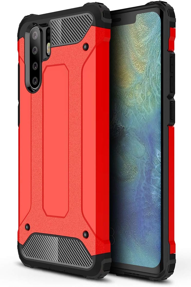 taiaiping Armor Series for Huawei P30 Pro, Full Body Defender Phone Case Cover Huawei P30 Pro (Red)