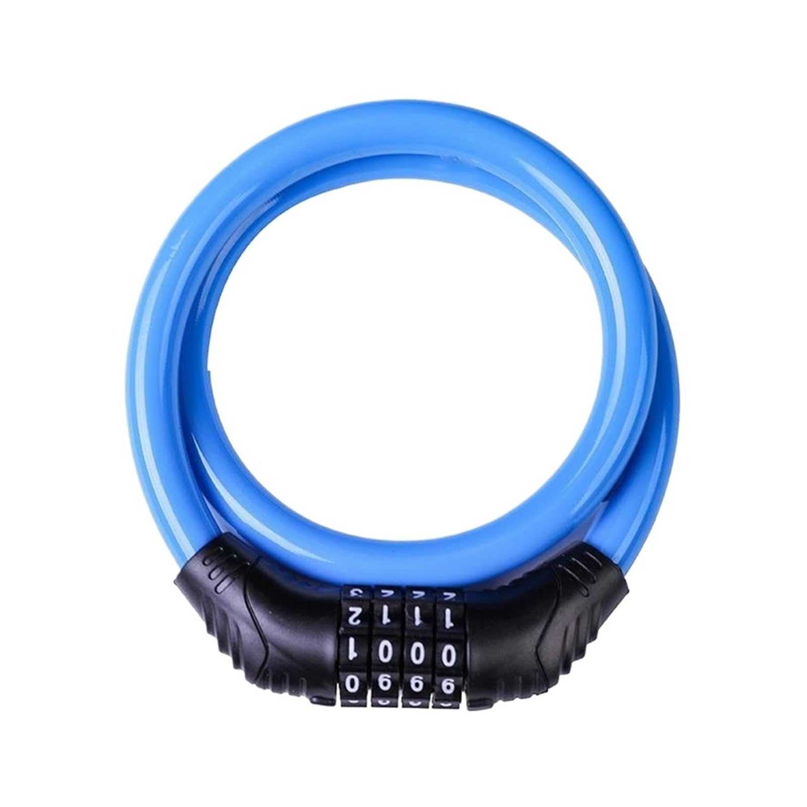 Bicycle Password Lock Easy to Carry Mountain Bike Handiness 4 Digit Lock Anti-Theft Portable Security Steel Chain Motorcycle (Color : Blue)