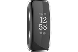 BabyValley Case Compatible with Fitbit Inspire 2/Inspire 3 Full Coverage Screen Protector Soft TPU Plated Bumper Shell Protective Cover for Inspire 3/Inspire 2 (Clear)