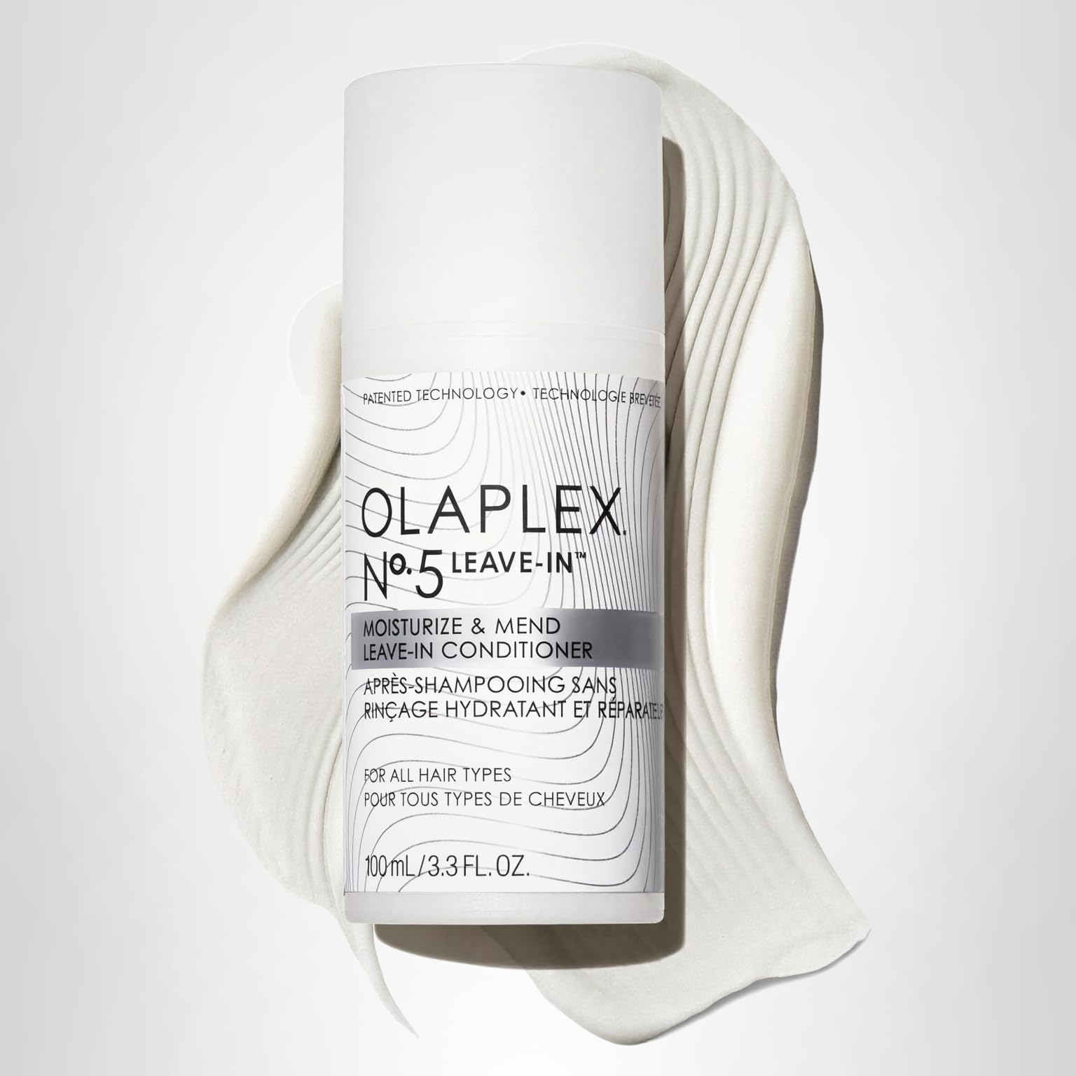 Olaplex Nº. 5 Leave-In Conditioner: Moisturizes & Mends Split Ends | Reduces Breakage & Repairs, Protects Damaged Hair | For Coily, Curly, Straight, and Wavy, Stocking Stuffers, 100 mL / 3.3 Fl. Oz.