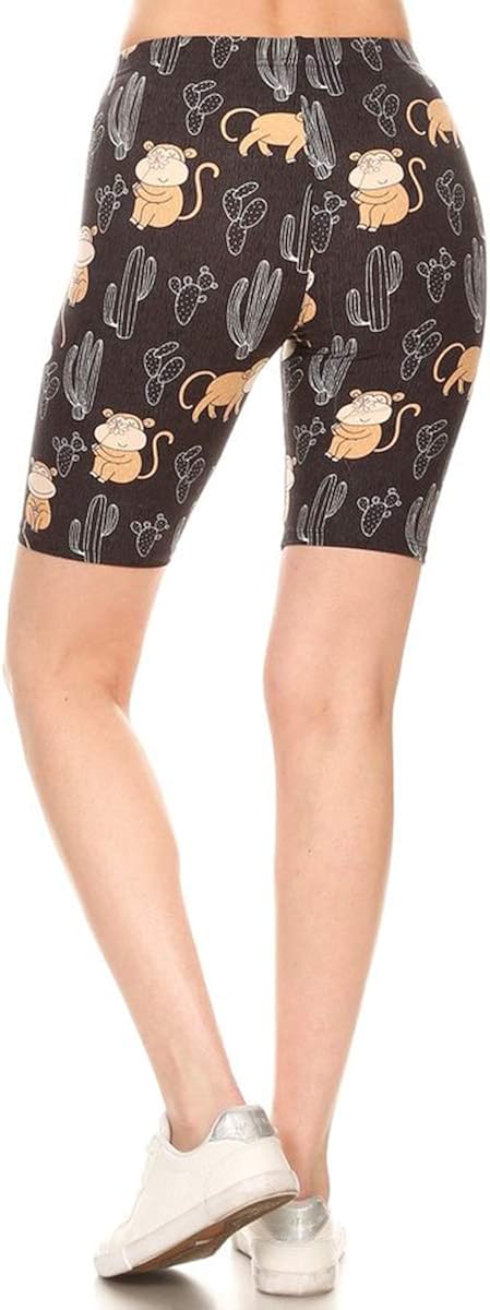 Leggings Depot Womens Fashion Biker Shorts Popular Prints