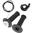 Anxingo 7/8" Twist Throttle Handle Kit with Handle Grip Cable Throttle Clamp, for Dirt Bike Quad ATV Pit 50cc 125cc 150cc 250cc 125cc 140cc 4-Stroke Mini Bike Pocket Bike