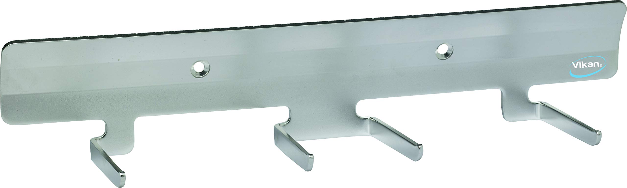 Vikan 0617 Stainless Steel Wall Bracket for 4 Products, 320 mm Length, 80 mm Width, 65 mm Height