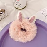CNZON 8 Pieces Faux Fur Plush Bunny Scrunchies Fluffy Elastic Girls Women view 7