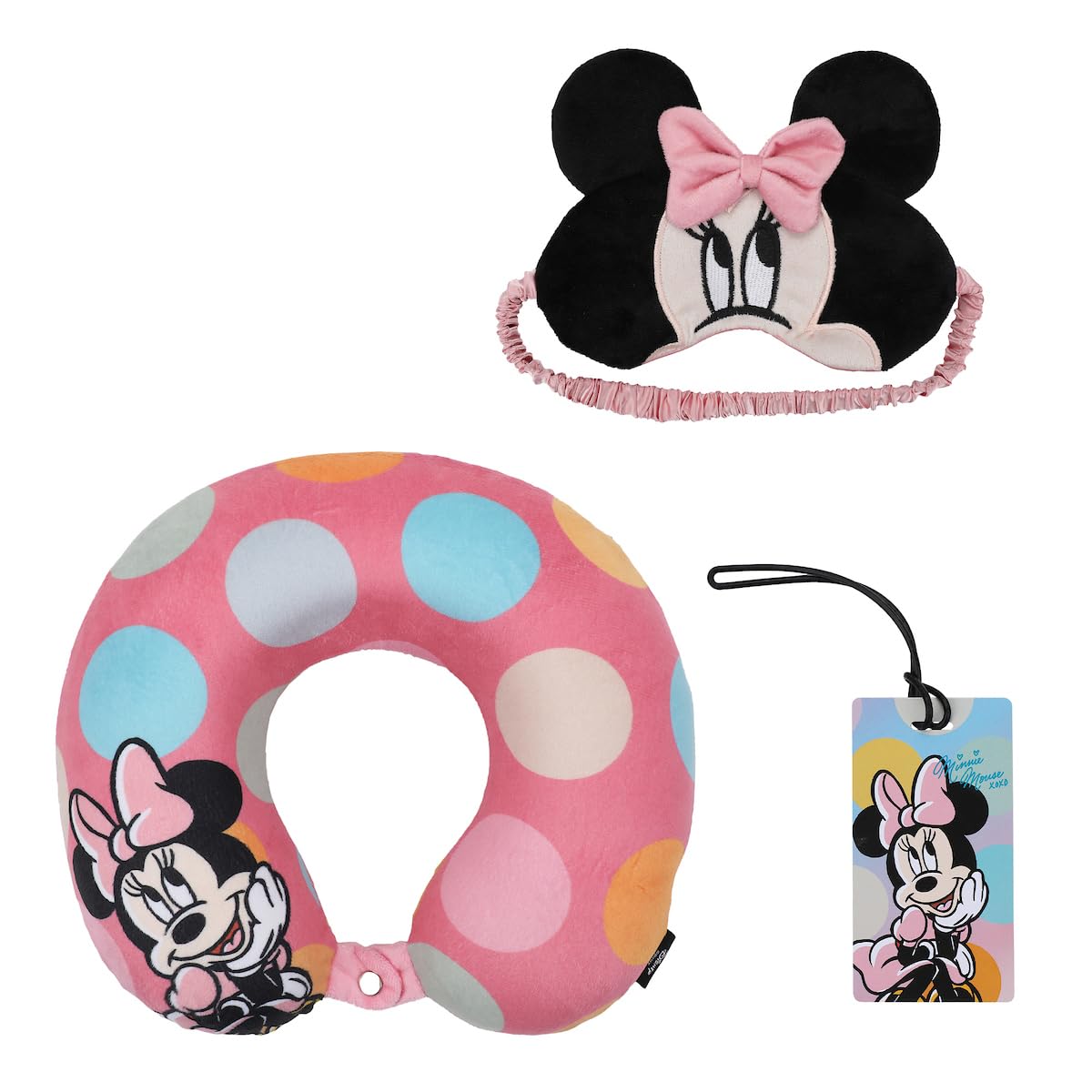 Photo 1 of ** no Luggage Tag**
Bioworld Minnie Mouse Kids Travel Set with Neck Pillow Eye Mask - Disney Magic on The Go!