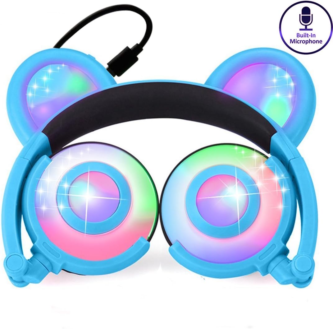 OverEar Headphones for Kids Bear Ear Headset Wireless Amazon.co.uk