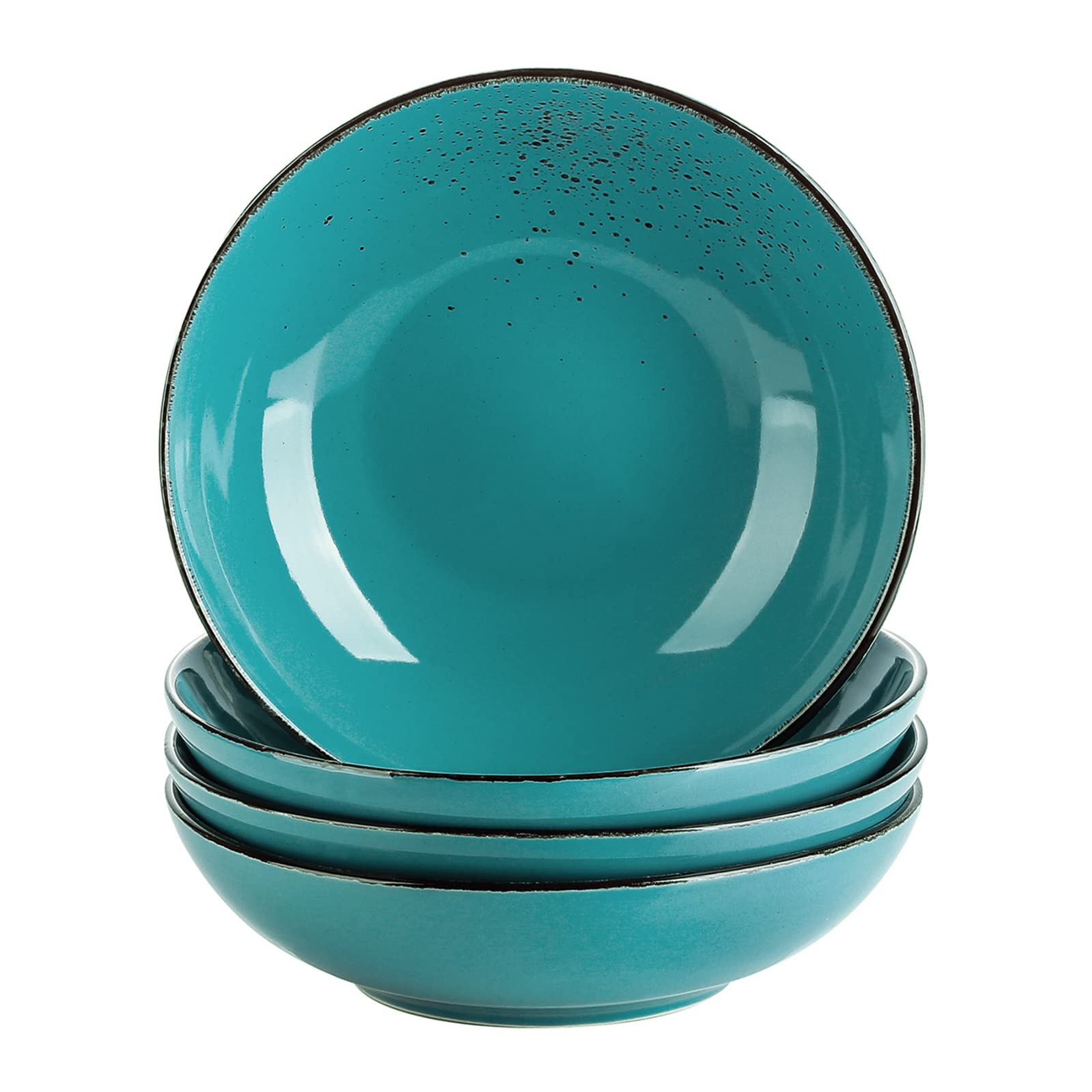 vancasso, Navia Series, Porcelain Soup Plate, Salad Bowl, 4 Pieces - 700 ML