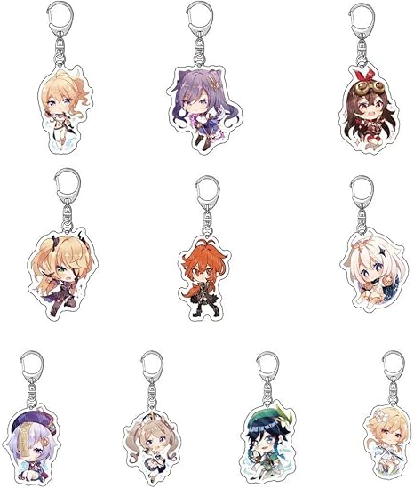 Amazon 原神 げんしん アクリル キーホルダー キャラクター キーチェーン クレー パイモン 鍾離 携帯ストラップ 透明 頑丈 ペンダント バッグ飾り アニメ萌えグッズ プレゼント ギフト アニメ 萌えグッズ 通販