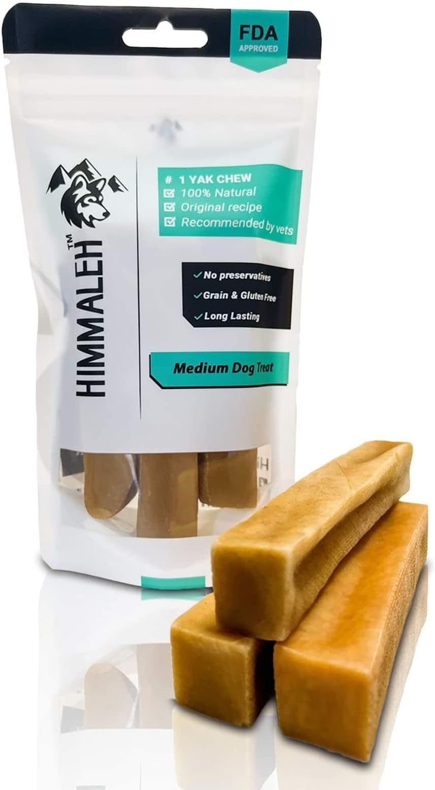 Himmaleh Yak Chews for Dogs Medium Pack of 3 - Protein Rich Natural Dental