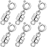 Ofiuny Magnetic Clasps for Necklaces Strong Magnetic Necklace Clasps and Closures, 14K Gold and Silver Bracelet Converter for Women