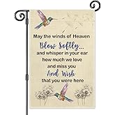 JMYROG Heavenly Love and Miss You Garden Flag, 12 x 18 Inch Double Sided Yard Flags Banner For Yard Patio Lawn, Remembrance Sympathy Decorations Flags, Compassion Gifts for Families Friends