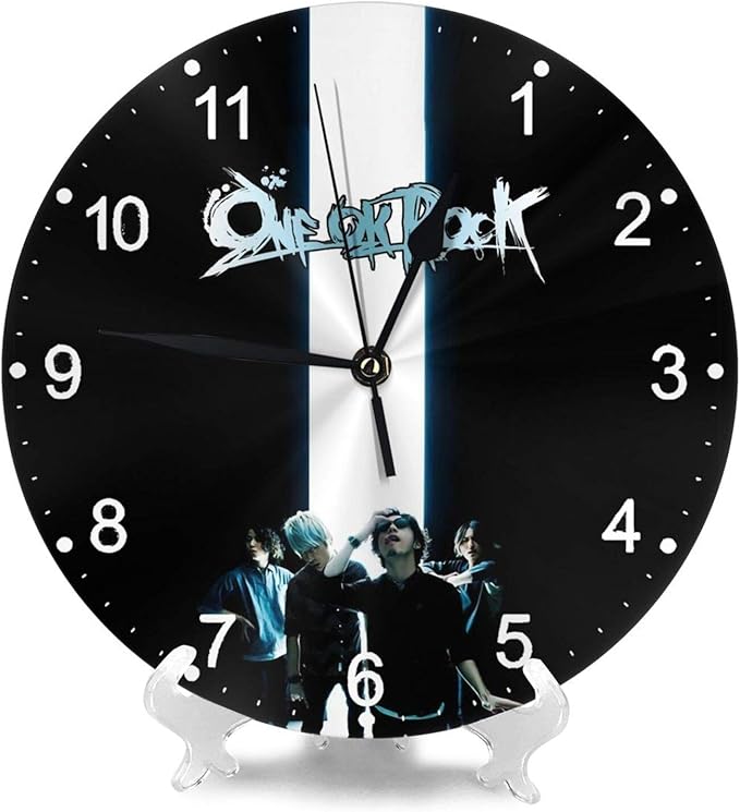 Amazon One Ok Rock 掛け時計 壁時計 壁掛け時計 かけ時計 静音 音無し シンプル デザイン おしゃれ 連続秒針 電池式 部屋装飾 インテリア 丸形 時計 直径約25cm 置き時計 掛け時計 オンライン通販