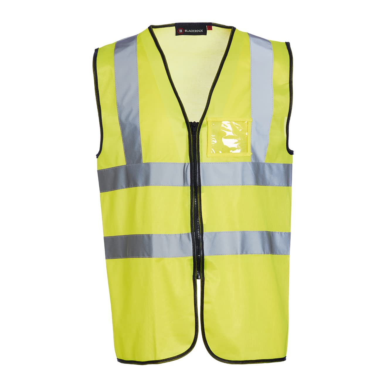 Blackrock Hi Vis Yellow Executive Sleeveless Vest Waistcoat, Men's and Women's Full-Length Zip, Lightweight, Reflective High Visibility Safety Wear, Fully EN Certified - 6XL