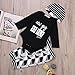 Newborn Baby Boy Jumpsuit Babysuit Romper+ Long Pants+Hat Outfit Summer Set (12-18 Months, Black)