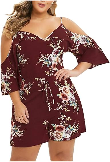 cold shoulder romper pants